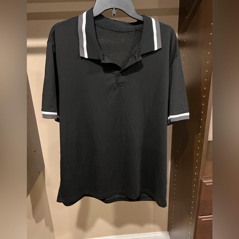 NFINITY Black and White Polo Shirt Classic Design